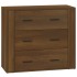 Aparador de madera contrachapada marrón roble 80x33x70