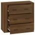Aparador de madera contrachapada marrón roble 80x33x70