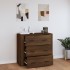 Aparador de madera contrachapada marrón roble 80x33x70