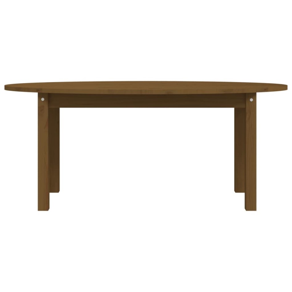 Mesa de centro madera maciza de pino marrón miel 110x55x45