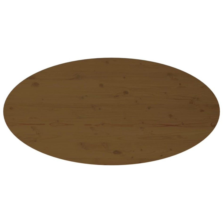 Mesa de centro madera maciza de pino marrón miel 110x55x45