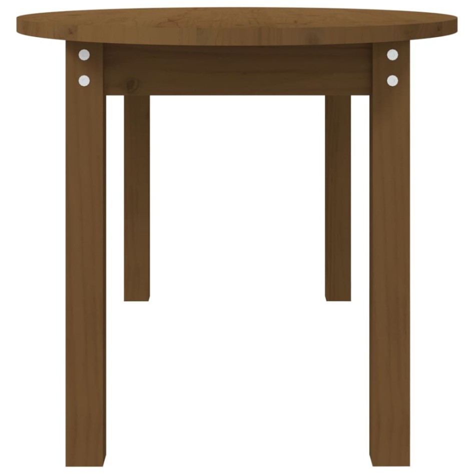 Mesa de centro madera maciza de pino marrón miel 110x55x45