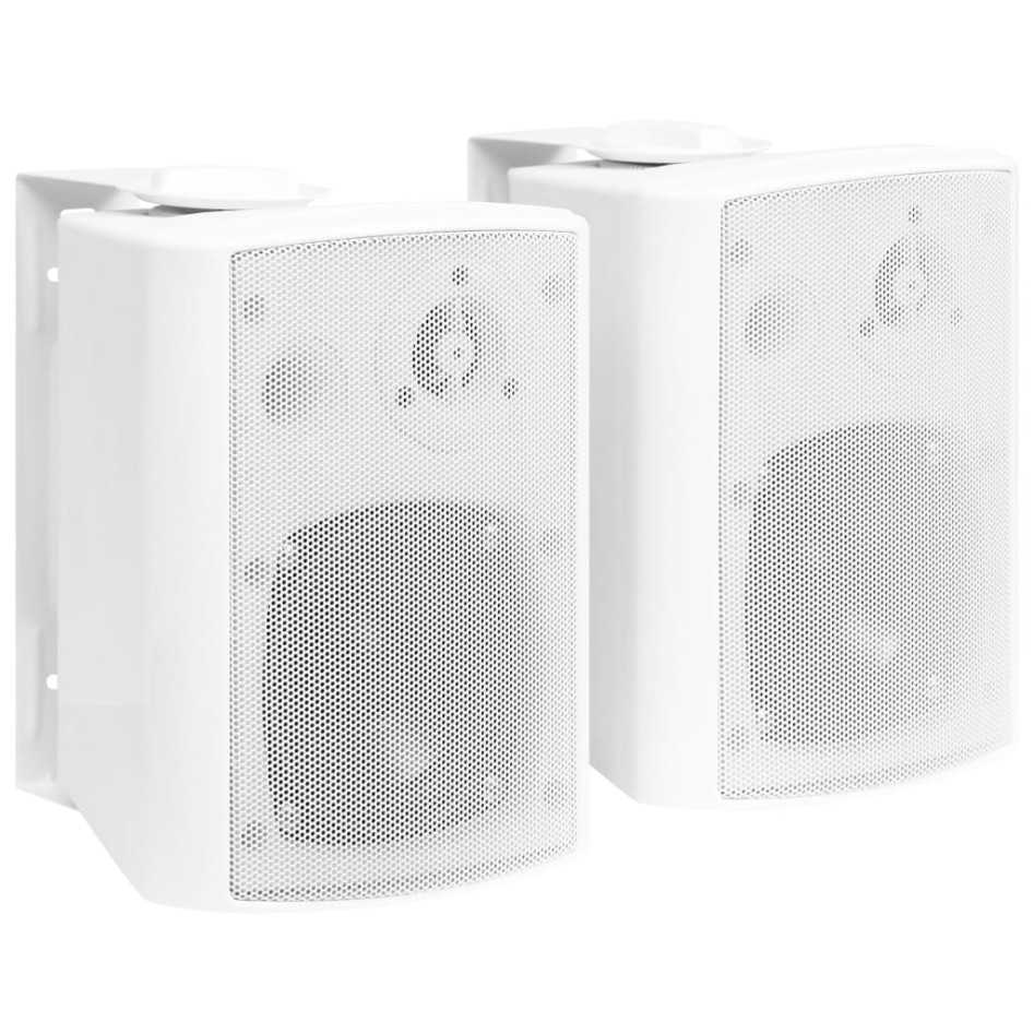 Altavoces estéreo de pared 2 uds blanco interior exterior 80