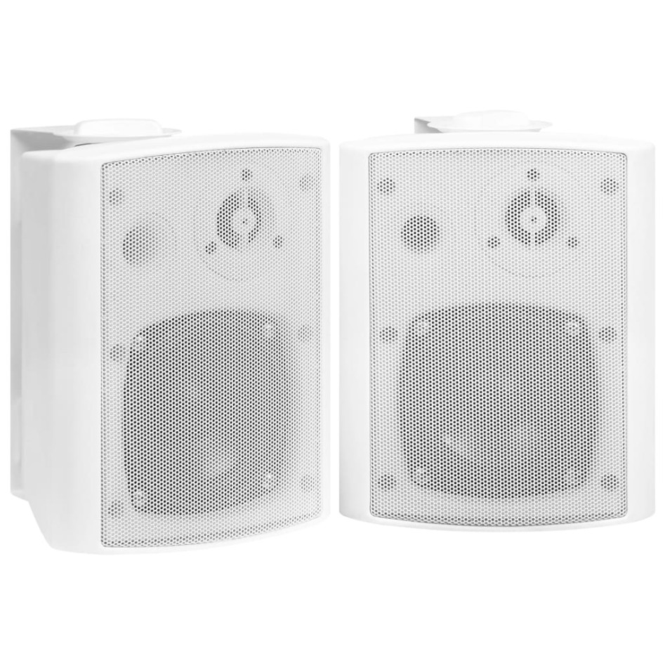 Altavoces estéreo de pared 2 uds blanco interior exterior 80