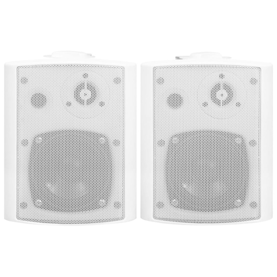 Altavoces estéreo de pared 2 uds blanco interior exterior 80