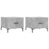 Mesa de centro 2 uds madera ingeniería gris hormigón