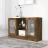 Vitrina madera contrachapada roble ahumado 120x30,5x70