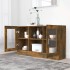 Vitrina madera contrachapada roble ahumado 120x30,5x70