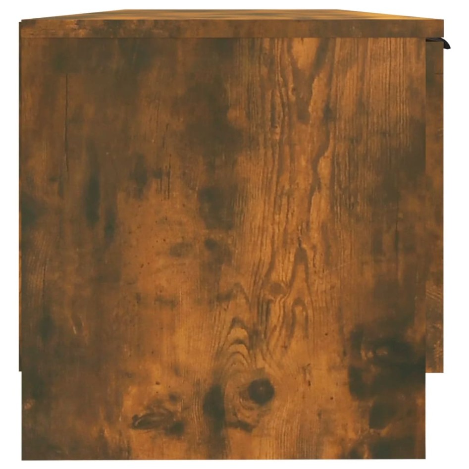 Mueble de TV madera contrachapada roble ahumado 102x35x36,5