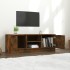 Mueble de TV madera contrachapada roble ahumado 102x35x36,5