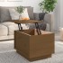 Mesa de centro madera maciza de pino marrón miel 40x50x35