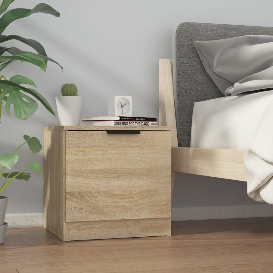 Mesitas de noche 2 unidades color roble Sonoma 40x39x40