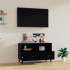 Mueble para TV madera contrachapada negro 80x36x50