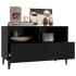 Mueble para TV madera contrachapada negro 80x36x50