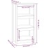 Estantería madera maciza de pino gris 50x35x97