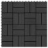 Baldosas para porche de WPC 30x30 cm 1 m² negro 11