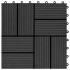 Baldosas para porche de WPC 30x30 cm 1 m² negro 11