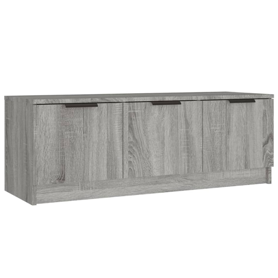 Mueble de TV madera contrachapada gris Sonoma 102x35x36,5