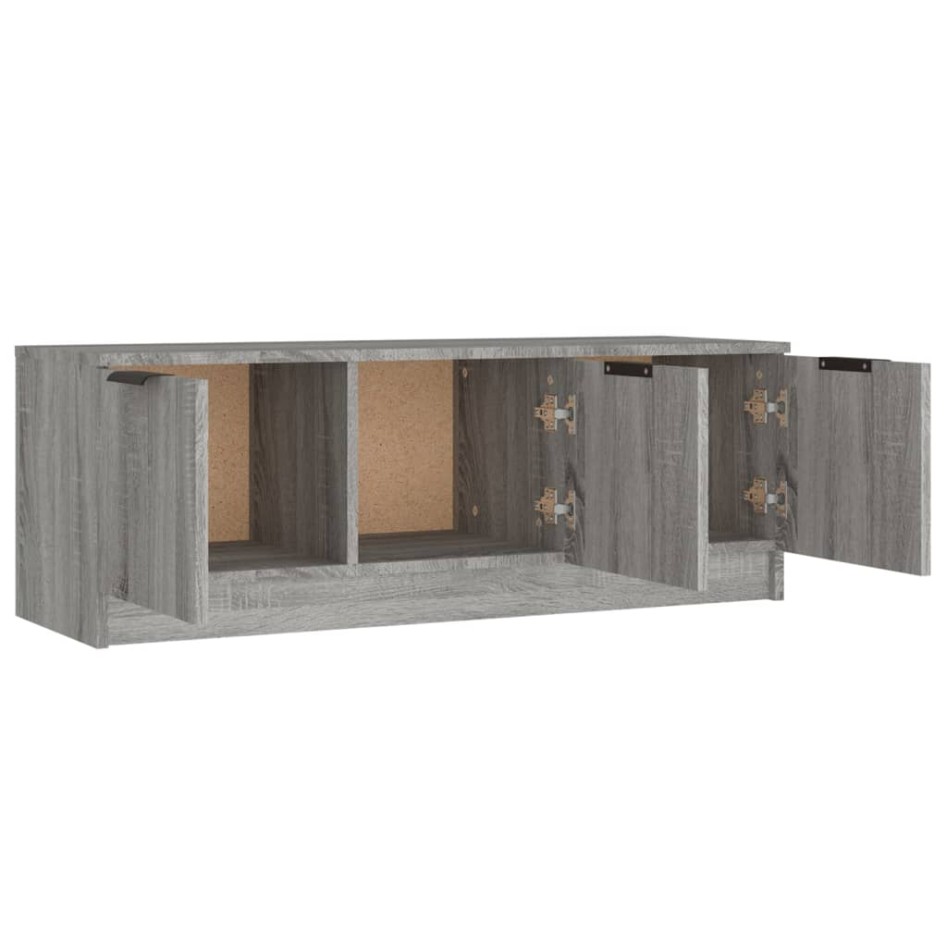 Mueble de TV madera contrachapada gris Sonoma 102x35x36,5
