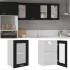 Armario colgante cristal madera contrachapada negro 40x31x60