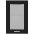 Armario colgante cristal madera contrachapada negro 40x31x60