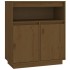 Aparador de madera maciza de pino marrón miel 70x34x80