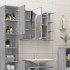 Armario de espejo baño contrachapada gris Sonoma 80x20,5x64