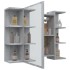 Armario de espejo baño contrachapada gris Sonoma 80x20,5x64
