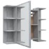 Armario de espejo baño contrachapada gris Sonoma 80x20,5x64