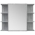 Armario de espejo baño contrachapada gris Sonoma 80x20,5x64