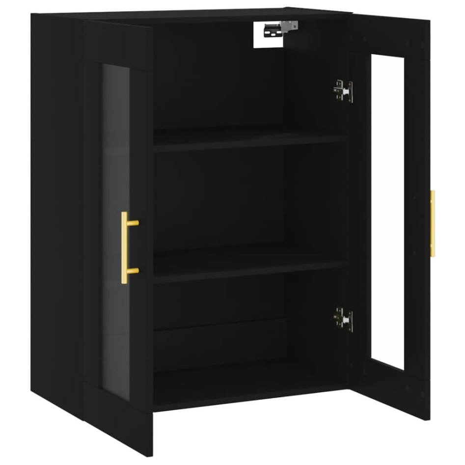 Armario de pared negro 69,5x34x90