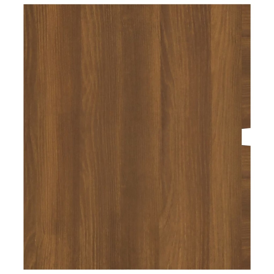 Mueble de lavabo madera ingeniería roble marrón 100x38,5x45