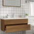 Mueble de lavabo madera ingeniería roble marrón 100x38,5x45