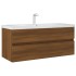 Mueble de lavabo madera ingeniería roble marrón 100x38,5x45