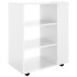 Armario ruedas madera contrachapada blanco brillante