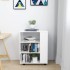 Armario ruedas madera contrachapada blanco brillante