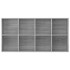 Estantería/Aparador madera contrachapada gris 66x30x130