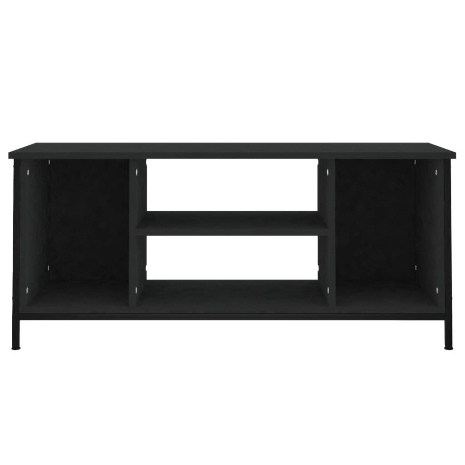 Mueble de TV madera contrachapada negro 102x35x45