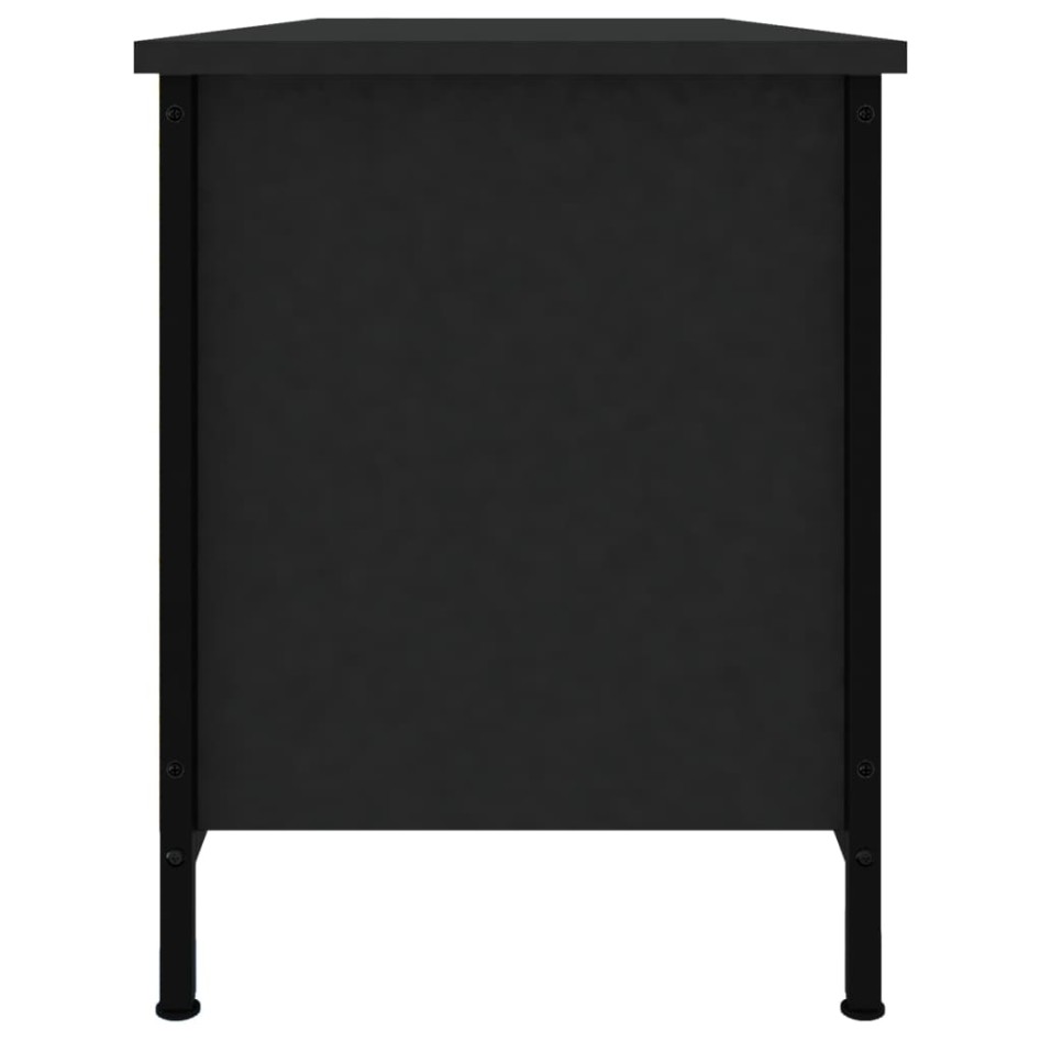 Mueble de TV madera contrachapada negro 102x35x45