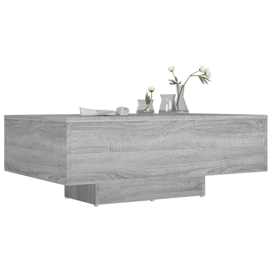 Mesa de centro madera de ingeniería gris Sonoma 85x55x31