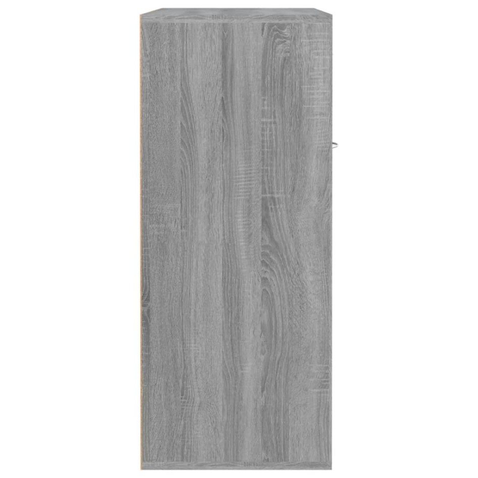 Mueble zapatero de madera contrachapada gris Sonoma 60x35x84
