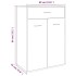 Mueble zapatero de madera contrachapada gris Sonoma 60x35x84