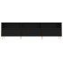 Mueble de TV madera contrachapada negro 150x30x44,5
