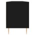 Mueble de TV madera contrachapada negro 150x30x44,5