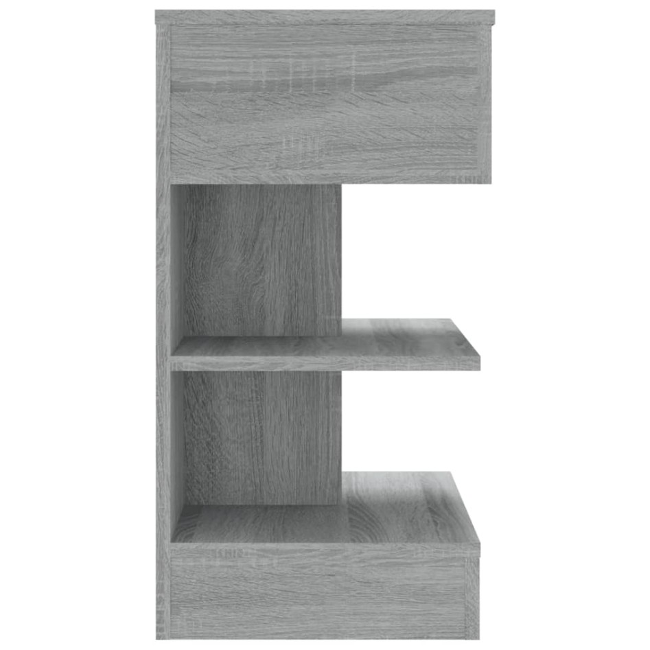 Mesitas de noche 2 uds madera gris Sonoma 40x35x65