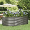 Jardinera arriate acero recubrimiento polvo gris 212x140x68 cm