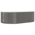 Jardinera arriate acero recubrimiento polvo gris 212x140x68