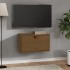 Armario de pared madera maciza de pino marrón miel 60x30x35