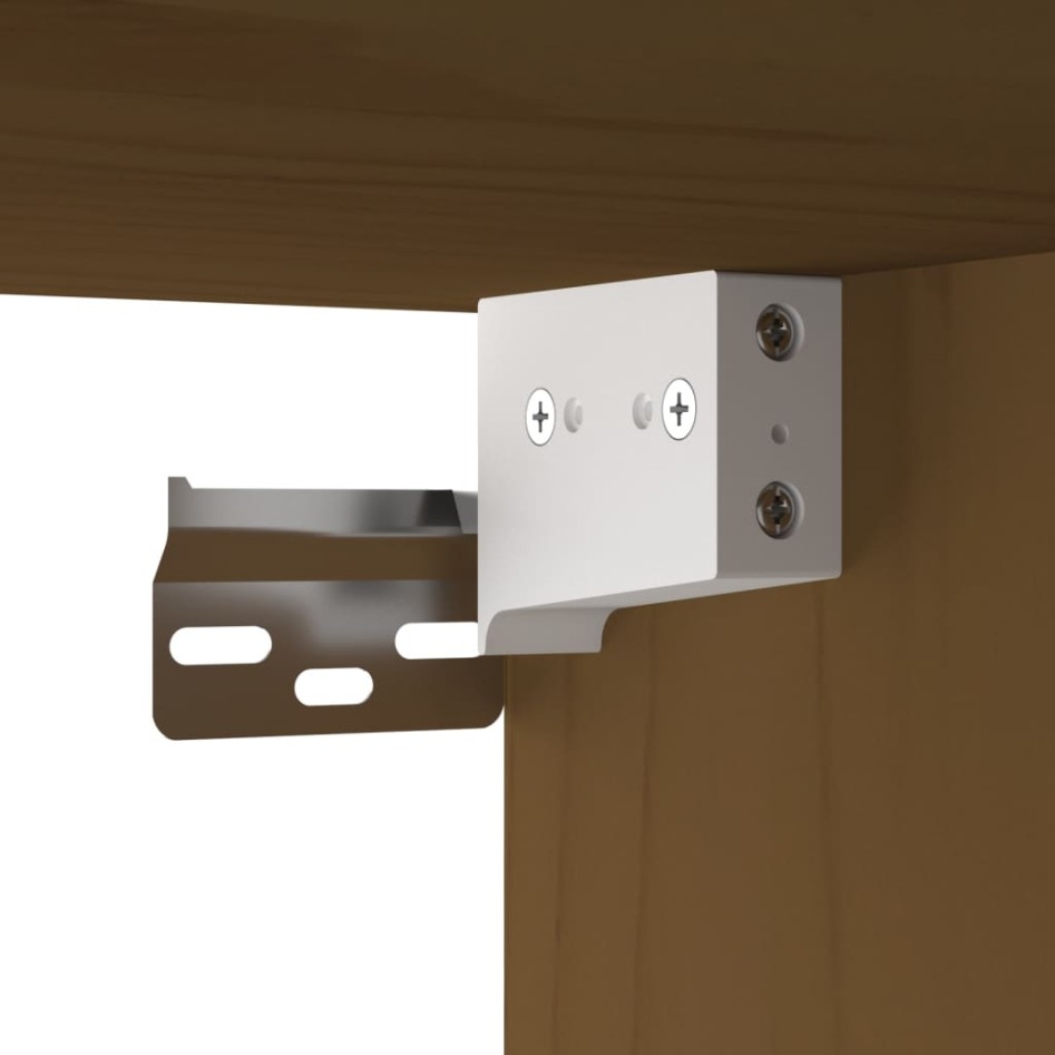 Armario de pared madera maciza de pino marrón miel 60x30x35