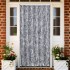 Cortina mosquitera de chenilla plateada 100x220